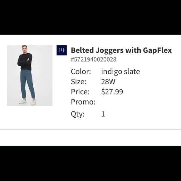 Gap Belted Joggers with GapFlex Lot of 2 - Picture 4 of 8